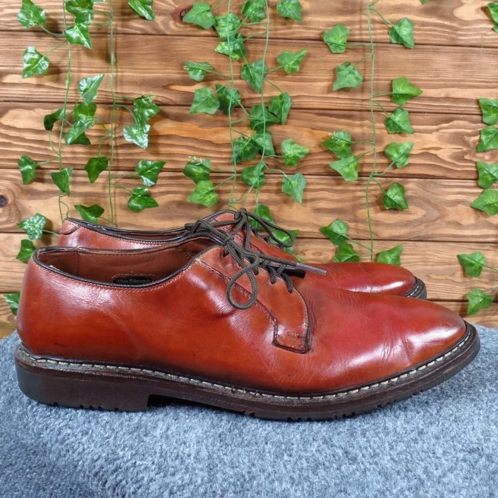 Allen Edmonds Badlands Mens‎ Derby Shoes Size 11 D Casual Comfort Brown Leather
